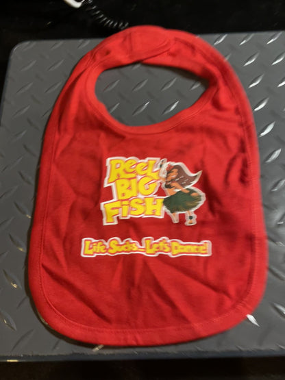 Life Sucks... Let's Dance! Baby Bib - red