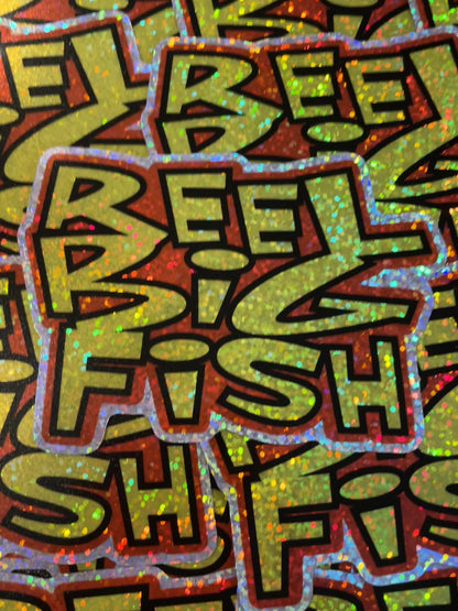 Retro Logo Confetti Glitter Sticker