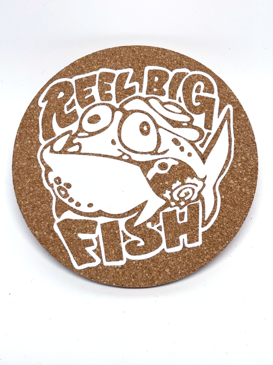 Silly Fish cork coaster
