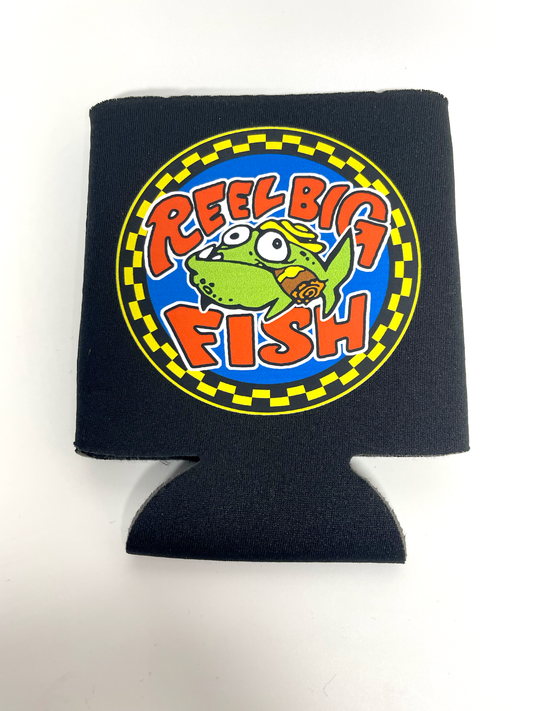 Silly Fish round logo can koozie