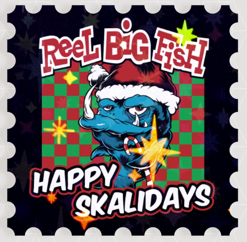 Happy Skalidays holo star stamp stickers - set of 5