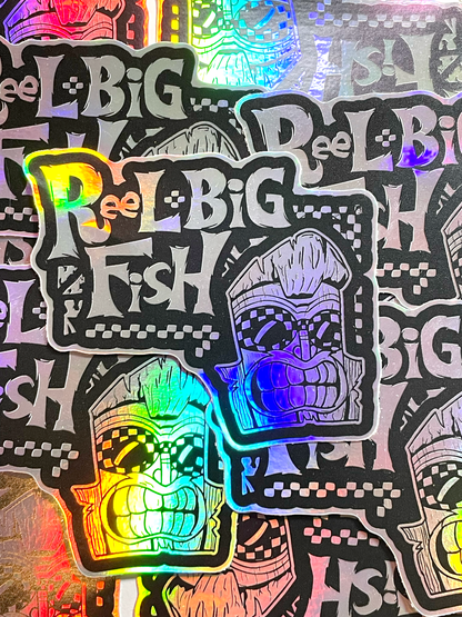 Tiki Aaron holo vinyl sticker