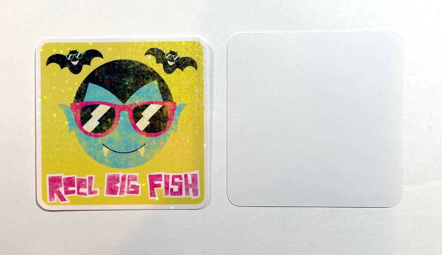 Vampire glitter holo sticker